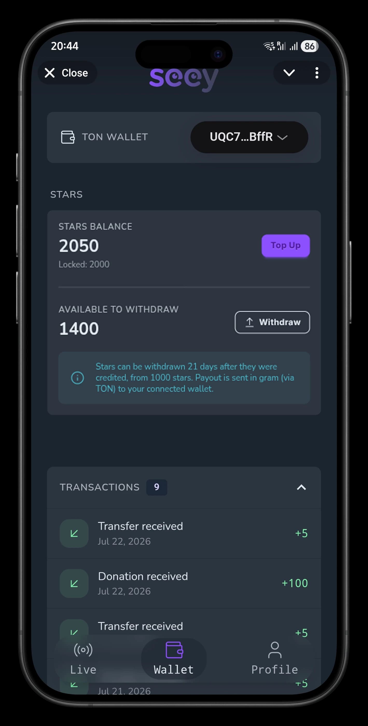 Donate with Telegram Stars