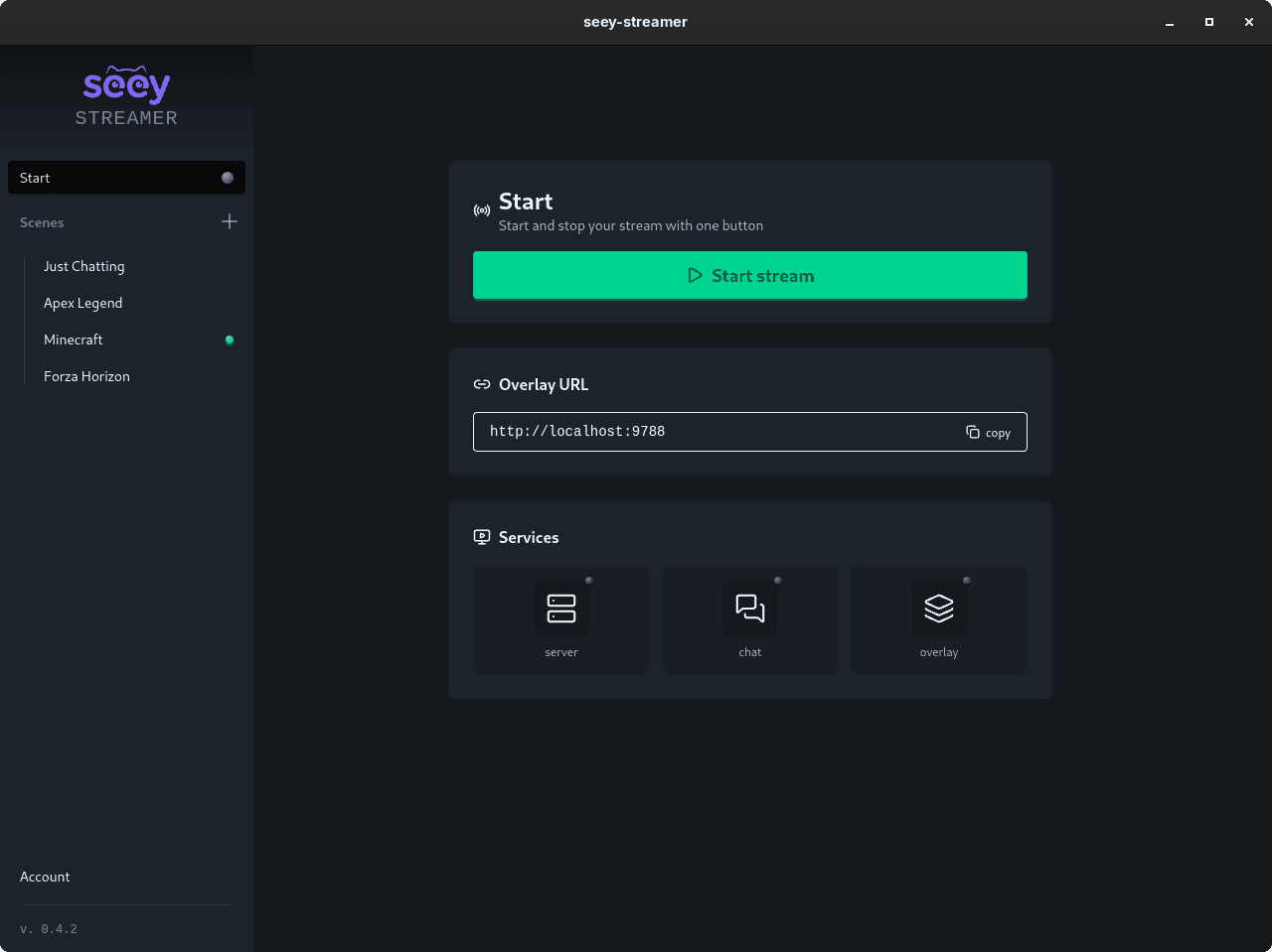 Seey Streamer overlay builder