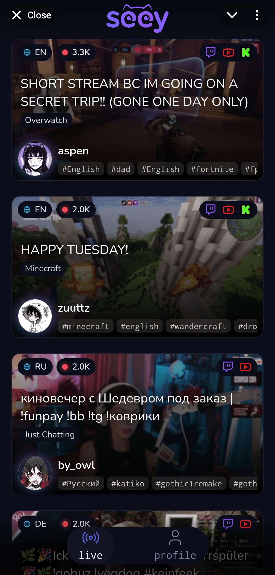 Seey Telegram Web App